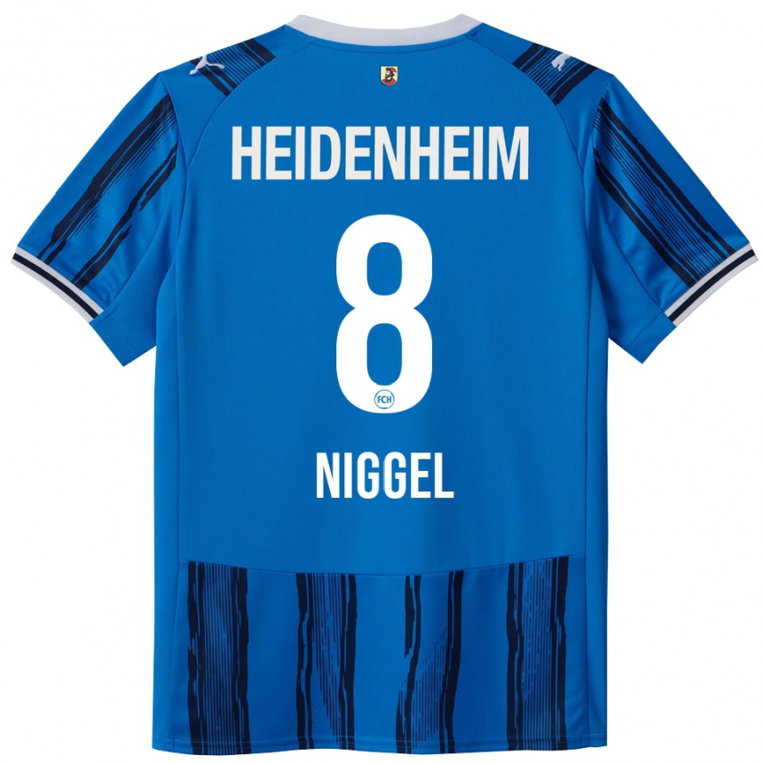 גברים כדורגל Henrik Niggel #8 כחול נייבי הרחק ג'רזי 2025/26
