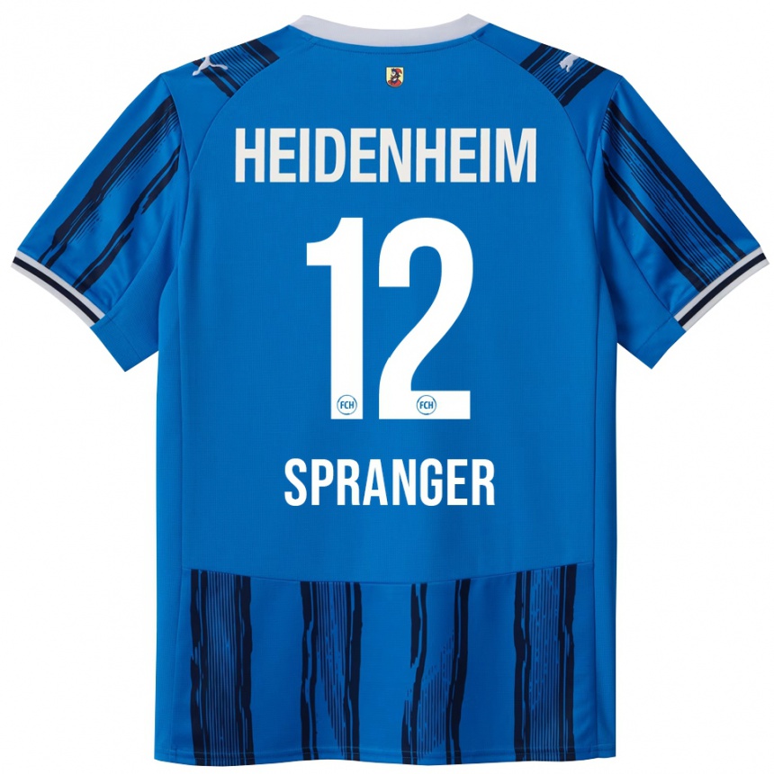 גברים כדורגל Luke Spranger #12 כחול נייבי הרחק ג'רזי 2025/26