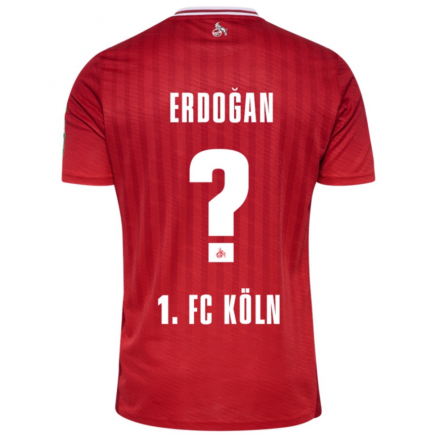 גברים כדורגל Eymen Erdoğan #0 אדום לבן הרחק ג'רזי 2025/26
