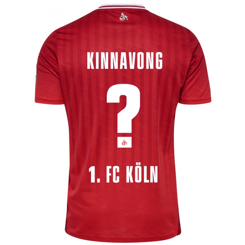 גברים כדורגל Jordan Kinnavong #0 אדום לבן הרחק ג'רזי 2025/26