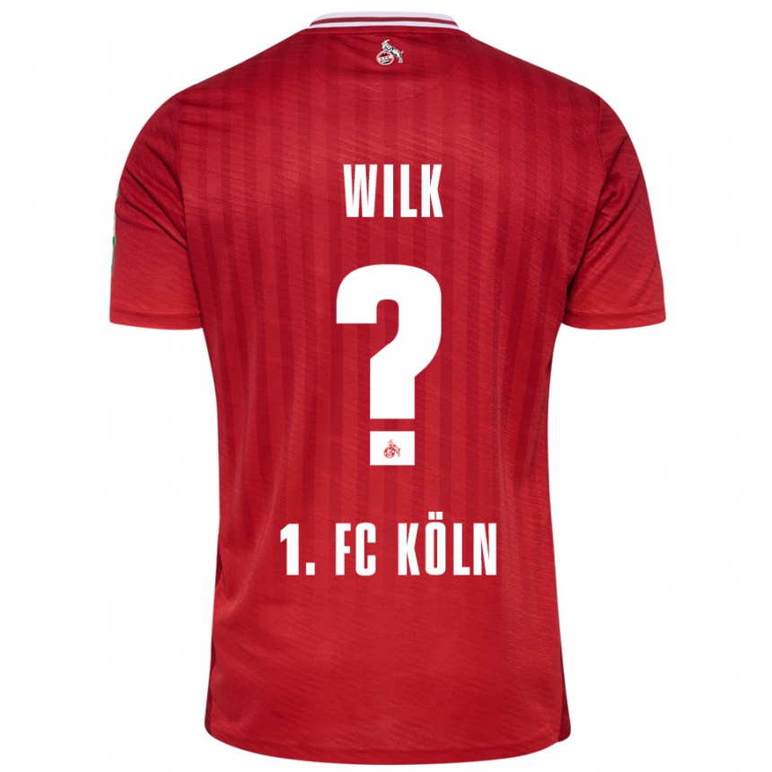 גברים כדורגל Emil Wilk #0 אדום לבן הרחק ג'רזי 2025/26