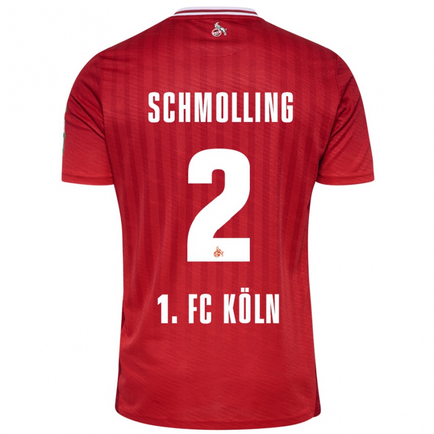 גברים כדורגל Viktor Schmolling #2 אדום לבן הרחק ג'רזי 2025/26