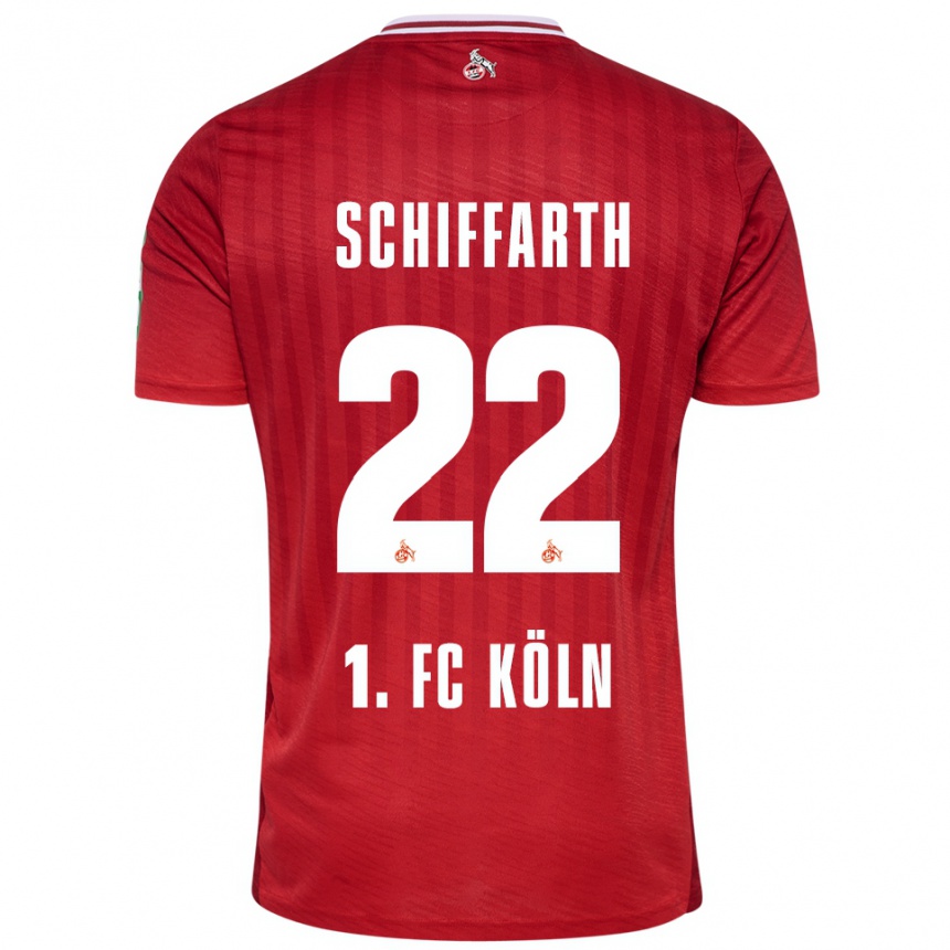 גברים כדורגל Julia Schiffarth #22 אדום לבן הרחק ג'רזי 2025/26