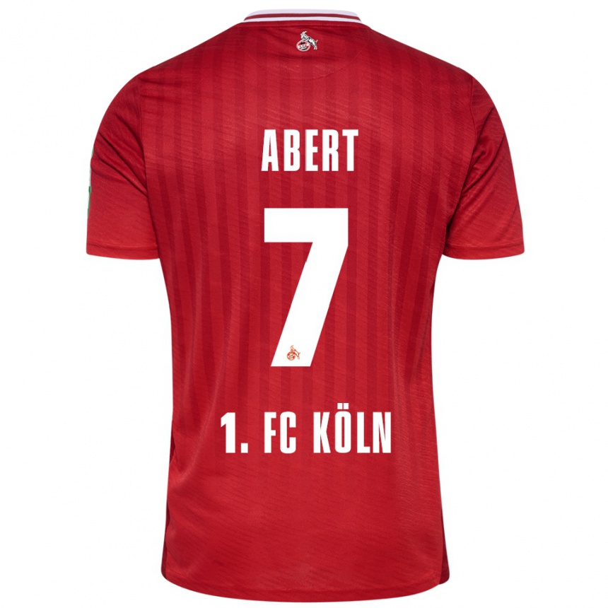 גברים כדורגל Niklas Abert #7 אדום לבן הרחק ג'רזי 2025/26