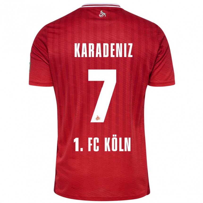 גברים כדורגל Thierry Karadeniz #7 אדום לבן הרחק ג'רזי 2025/26