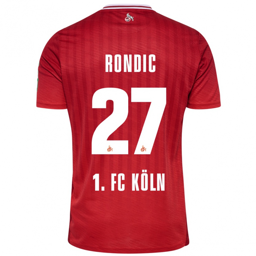 גברים כדורגל Imad Rondic #27 אדום לבן הרחק ג'רזי 2025/26