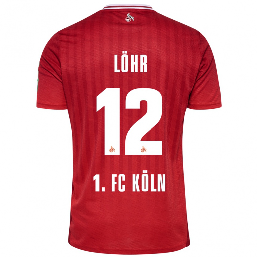 גברים כדורגל Max Löhr #12 אדום לבן הרחק ג'רזי 2025/26