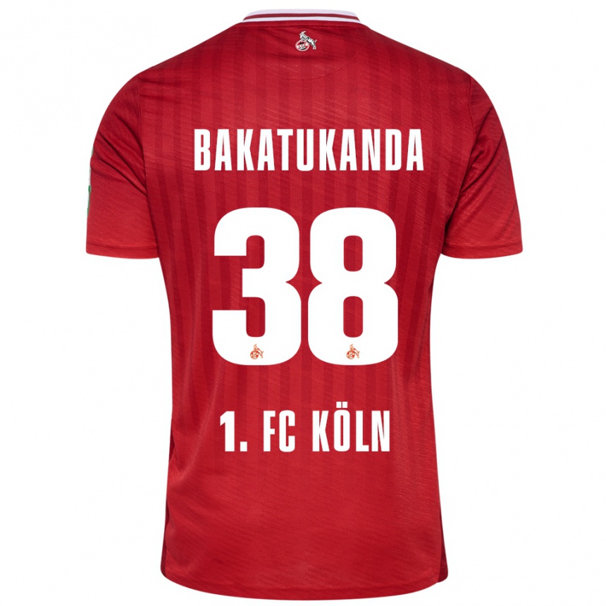 גברים כדורגל Elias Bakatukanda #38 אדום לבן הרחק ג'רזי 2025/26