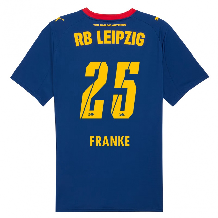 גברים כדורגל Lenny Franke #25 נייבי אדום הרחק ג'רזי 2025/26