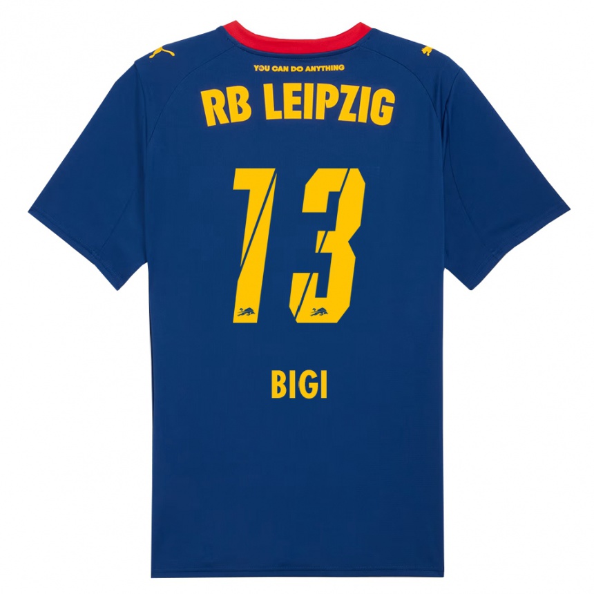 גברים כדורגל Samim Bigi #13 נייבי אדום הרחק ג'רזי 2025/26