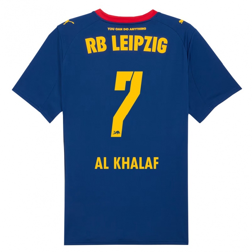 גברים כדורגל Abdul Al Khalaf #7 נייבי אדום הרחק ג'רזי 2025/26