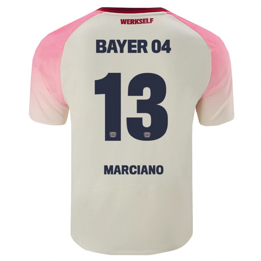 גברים כדורגל Adriano Marciano #13 ורוד אוף וויט הרחק ג'רזי 2025/26