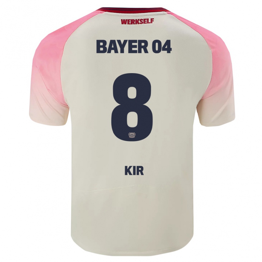 גברים כדורגל Burak Kir #8 ורוד אוף וויט הרחק ג'רזי 2025/26