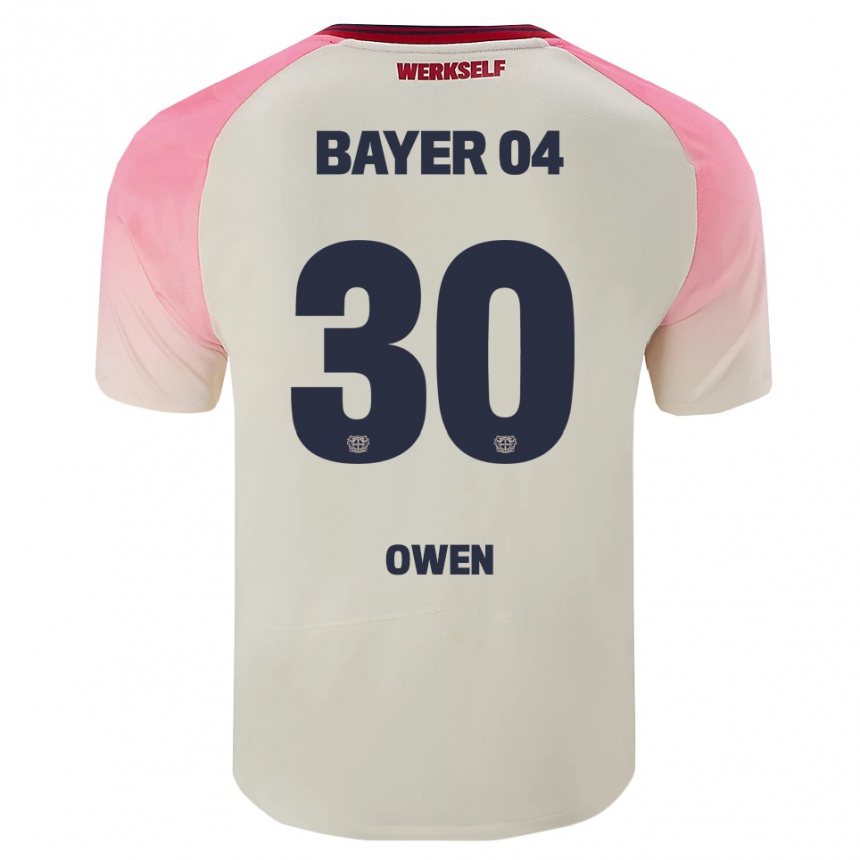 גברים כדורגל Emmanuel Owen #30 ורוד אוף וויט הרחק ג'רזי 2025/26