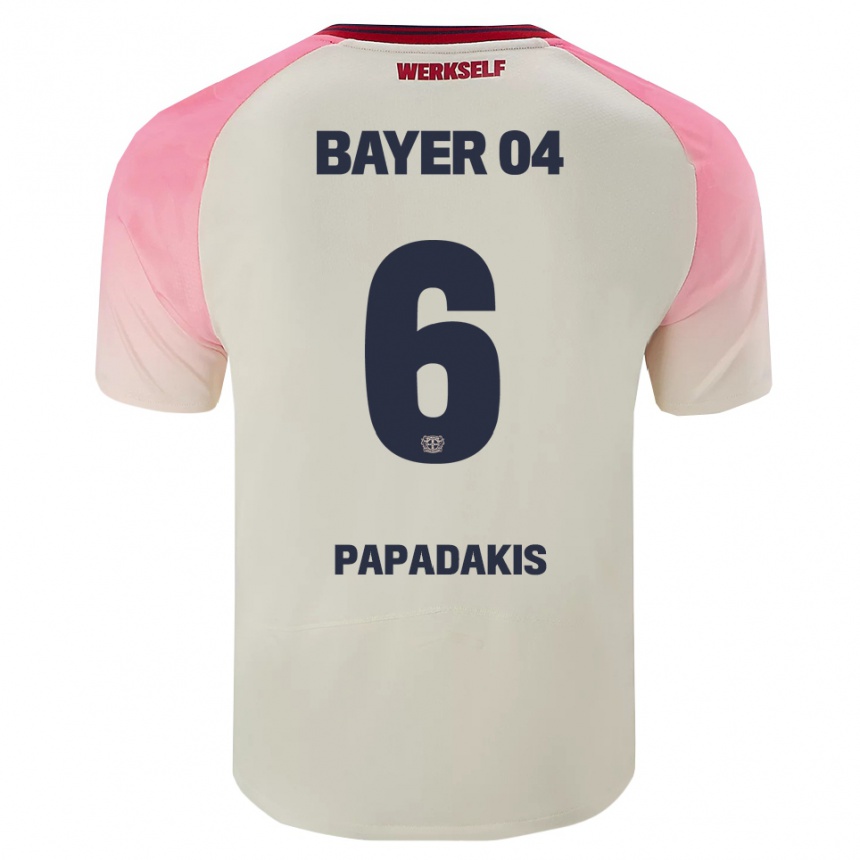 גברים כדורגל Konstantinos Papadakis #6 ורוד אוף וויט הרחק ג'רזי 2025/26