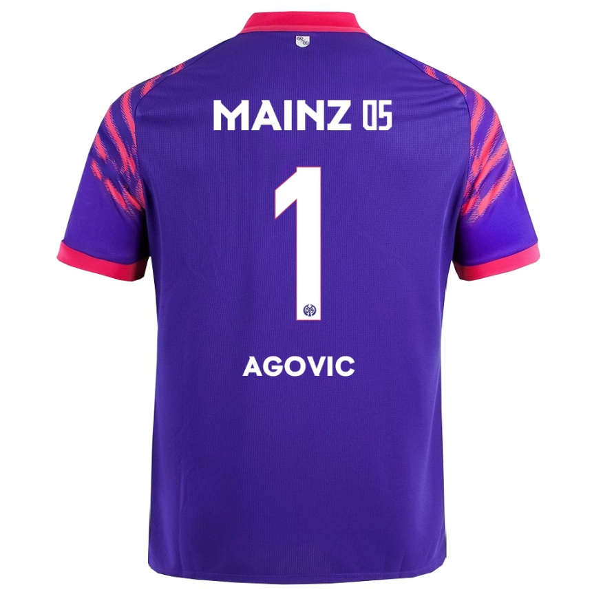 גברים כדורגל Daris Agovic #1 נייבי ורוד הרחק ג'רזי 2025/26