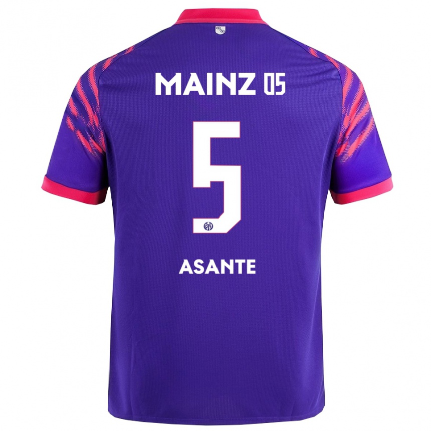 גברים כדורגל Marvin Asante #5 נייבי ורוד הרחק ג'רזי 2025/26