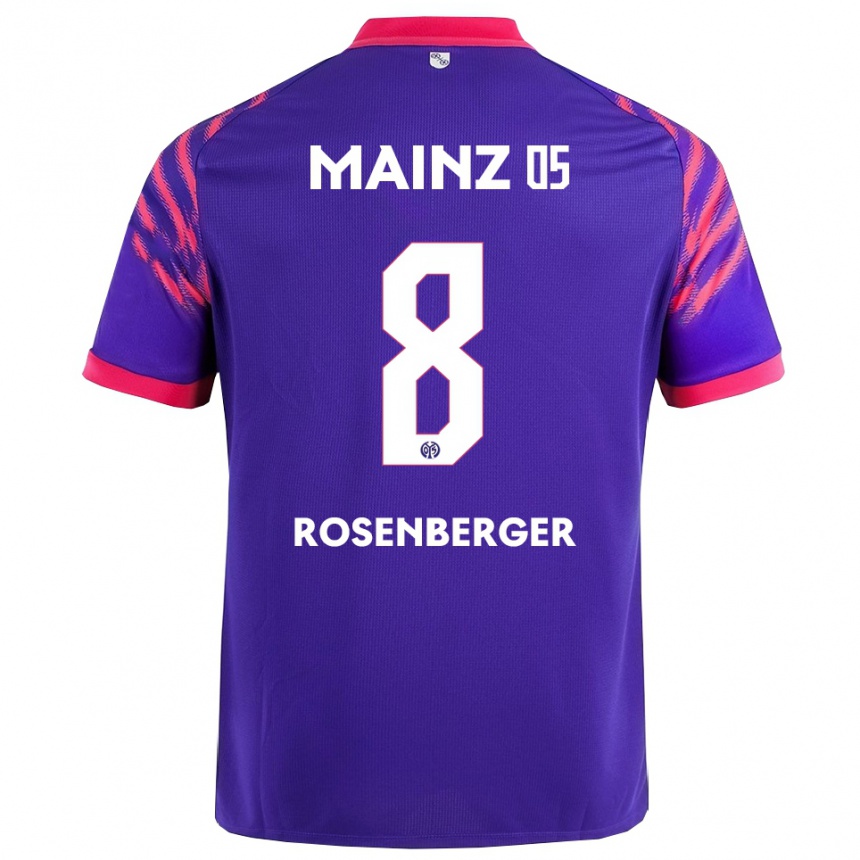גברים כדורגל Chris Rosenberger #8 נייבי ורוד הרחק ג'רזי 2025/26