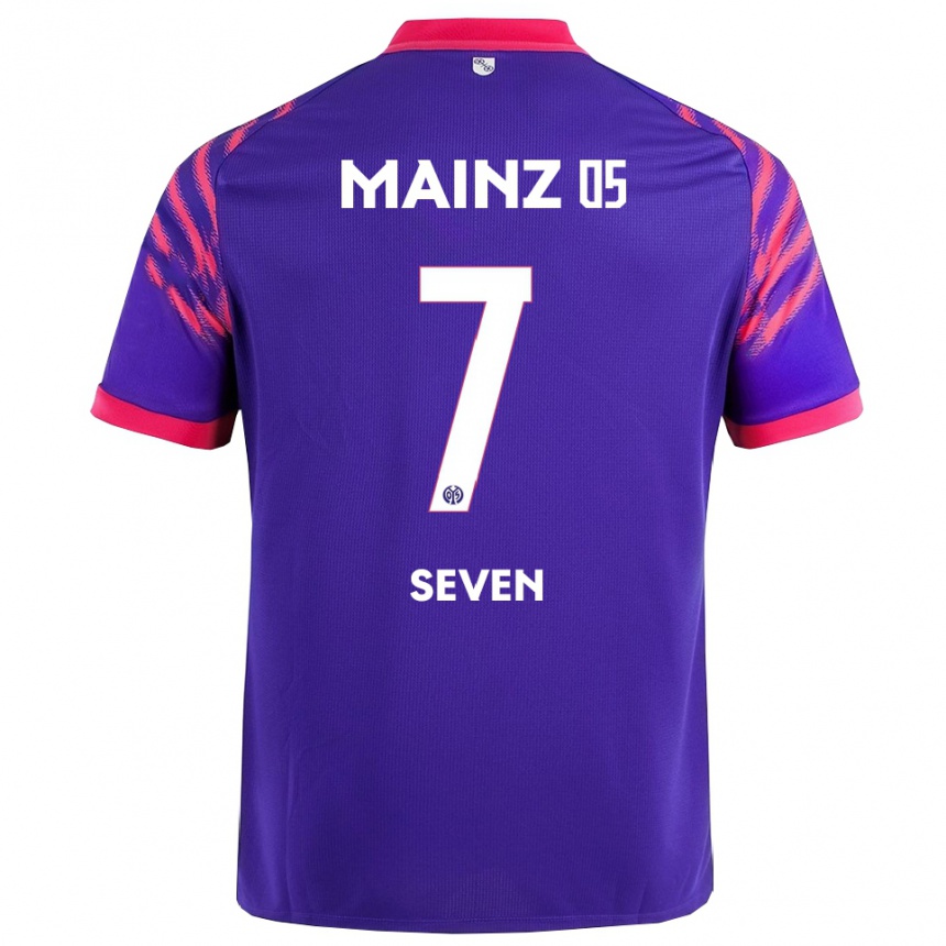 גברים כדורגל Justin Seven #7 נייבי ורוד הרחק ג'רזי 2025/26