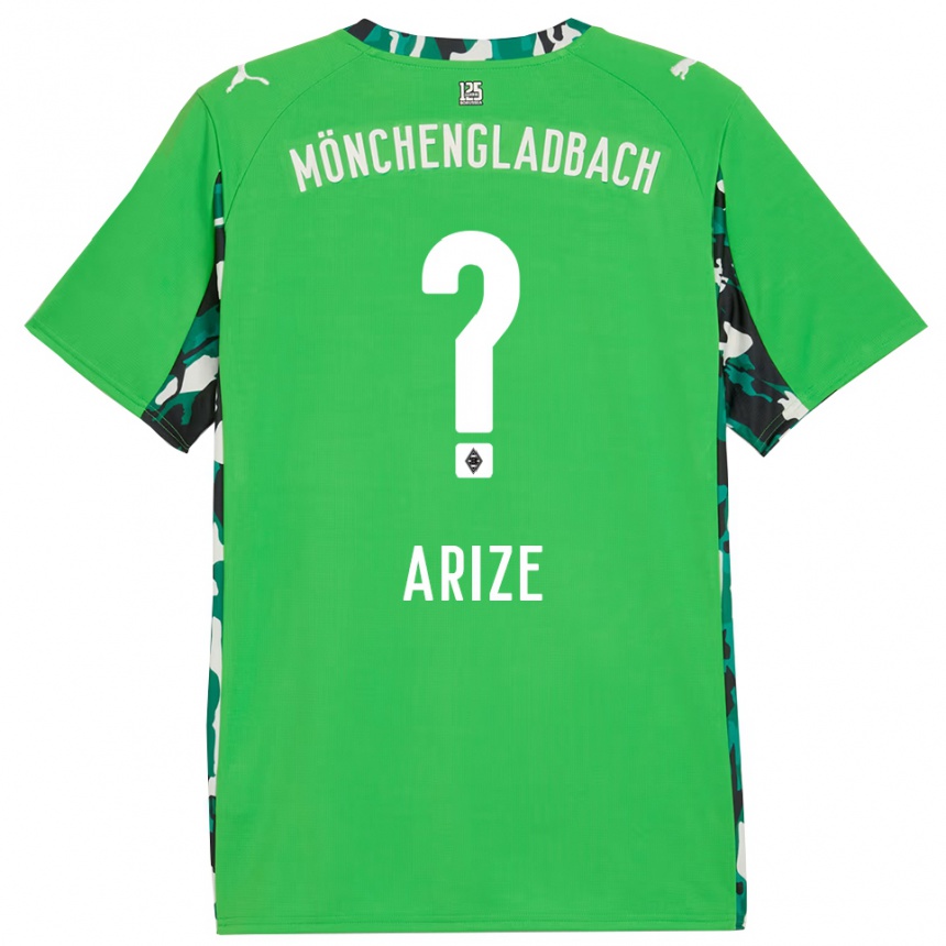 גברים כדורגל דיוויד אריז #0 ירוק שחור הרחק ג'רזי 2025/26