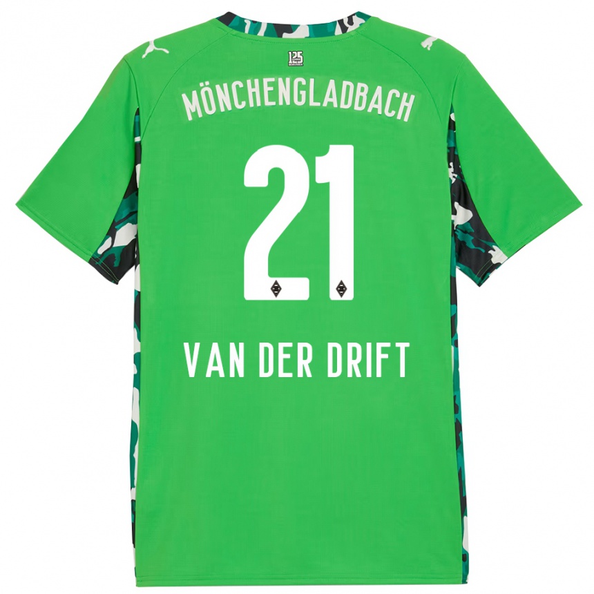 גברים כדורגל Suus Van Der Drift #21 ירוק שחור הרחק ג'רזי 2025/26