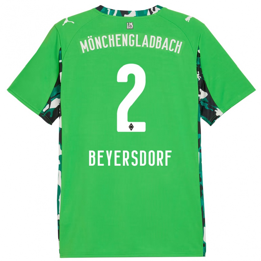 גברים כדורגל כריס ביירסדורף #2 ירוק שחור הרחק ג'רזי 2025/26