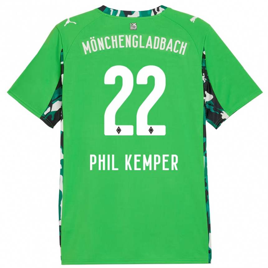 גברים כדורגל פיל קמפר #22 ירוק שחור הרחק ג'רזי 2025/26