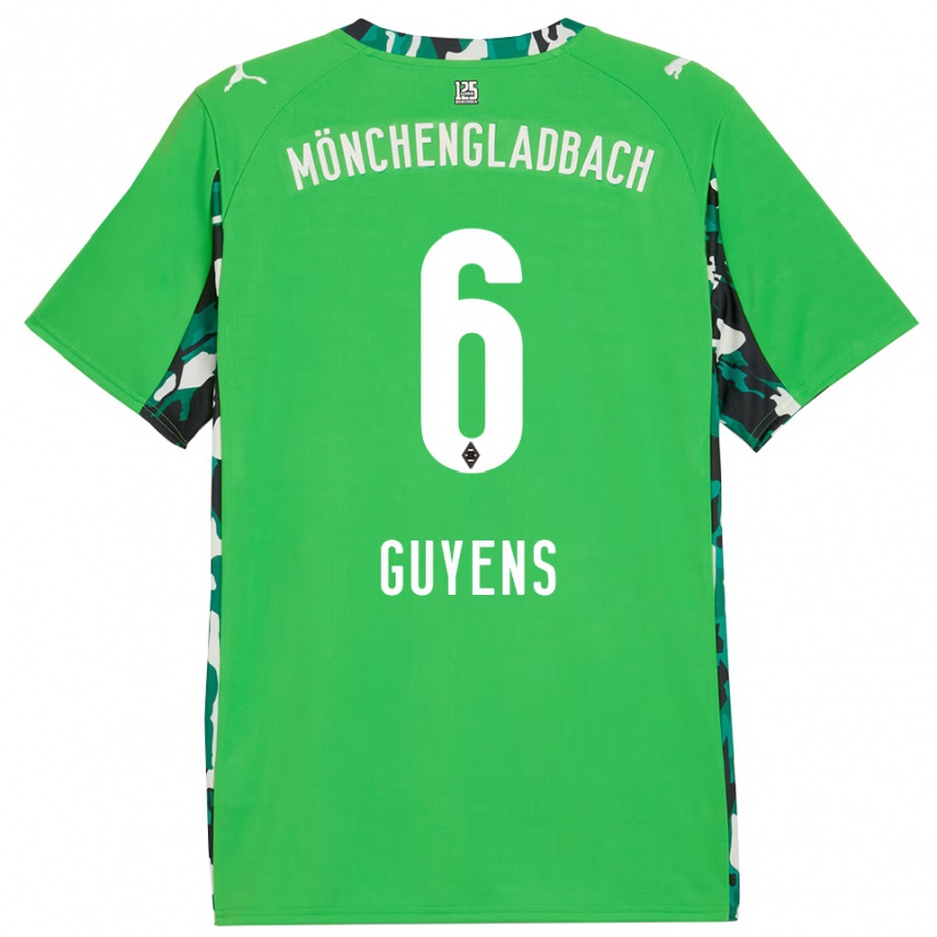 גברים כדורגל Emily Guyens #6 ירוק שחור הרחק ג'רזי 2025/26