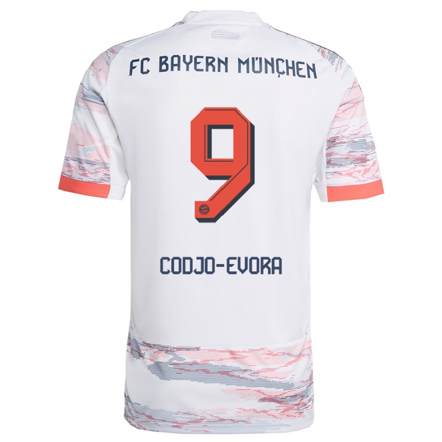 גברים כדורגל Noah Codjo-Evora #9 לבן אפור הרחק ג'רזי 2025/26