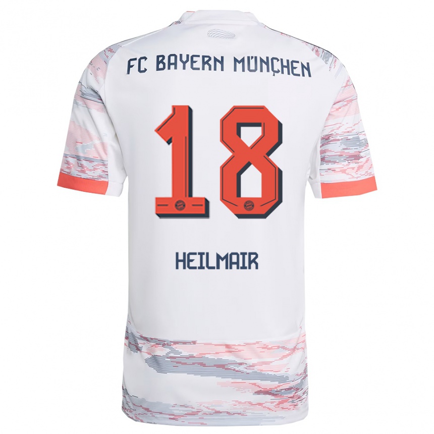 גברים כדורגל Hannes Heilmair #18 לבן אפור הרחק ג'רזי 2025/26