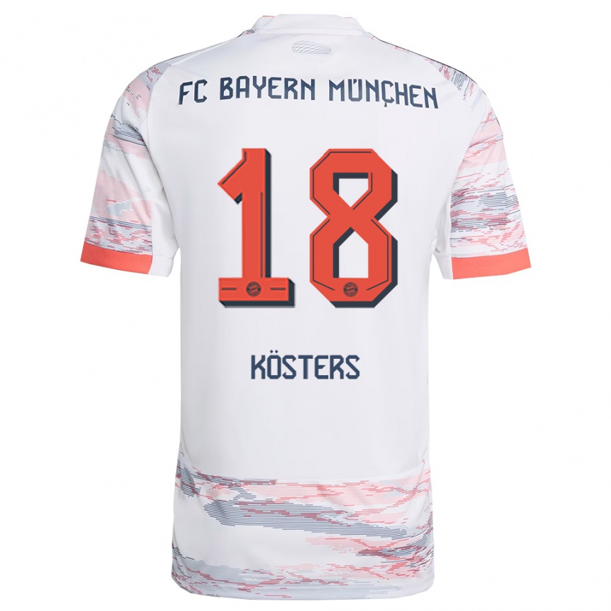גברים כדורגל Matthias Kösters #18 לבן אפור הרחק ג'רזי 2025/26
