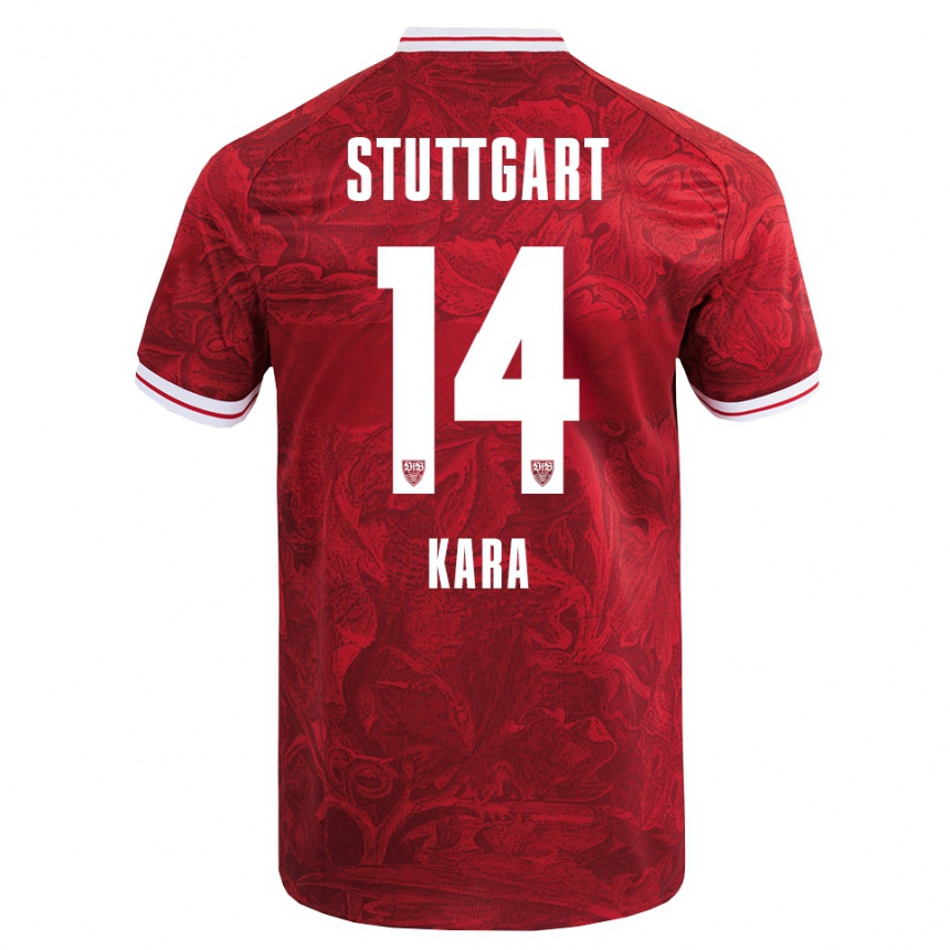 גברים כדורגל סמיה קארה #14 אדום שחור הרחק ג'רזי 2025/26
