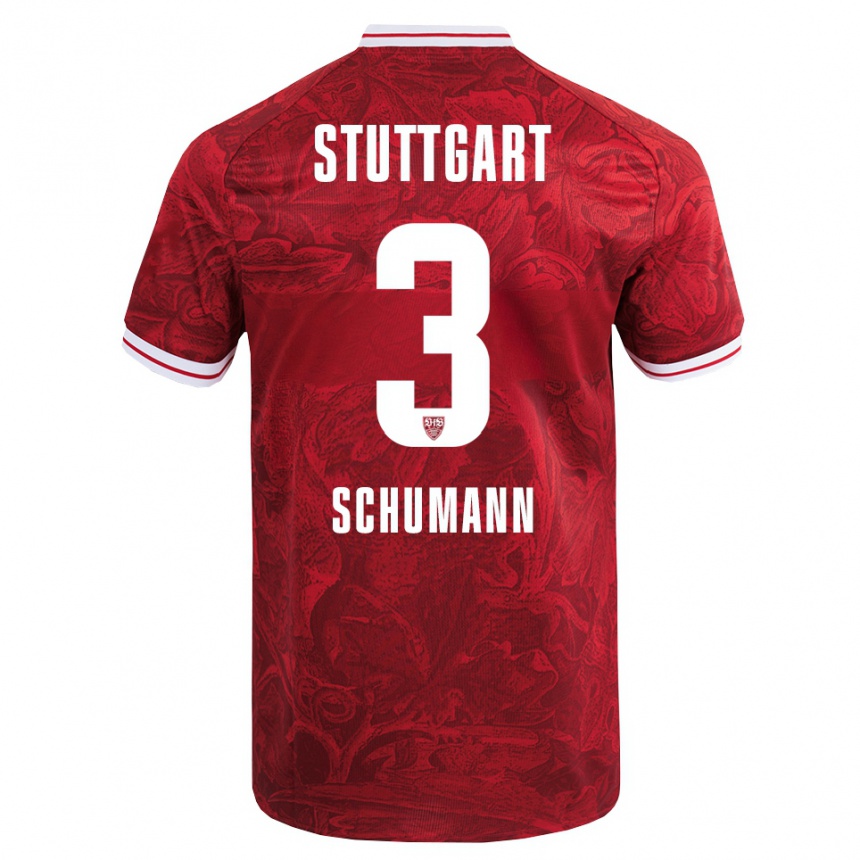 גברים כדורגל פרדריק שומאן #3 אדום שחור הרחק ג'רזי 2025/26