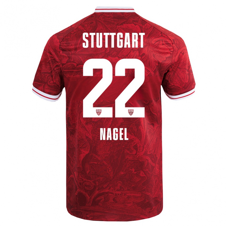 גברים כדורגל Lucas Nagel #22 אדום שחור הרחק ג'רזי 2025/26