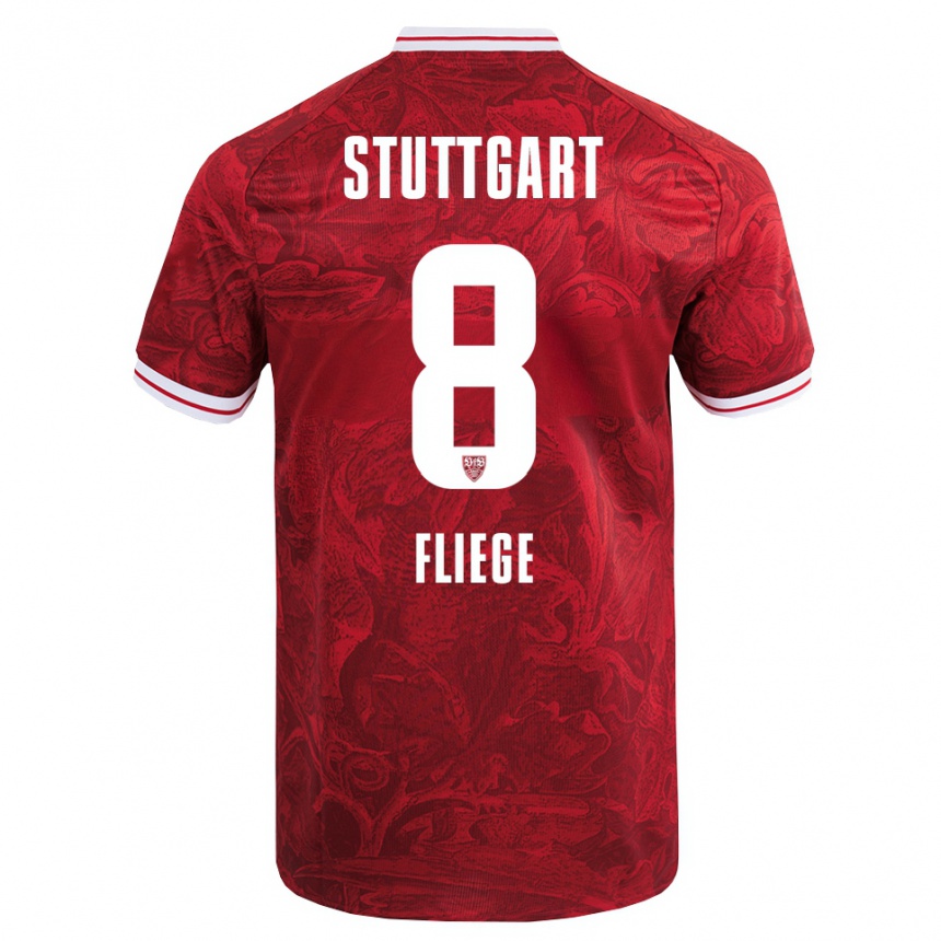 גברים כדורגל Anna Fliege #8 אדום שחור הרחק ג'רזי 2025/26