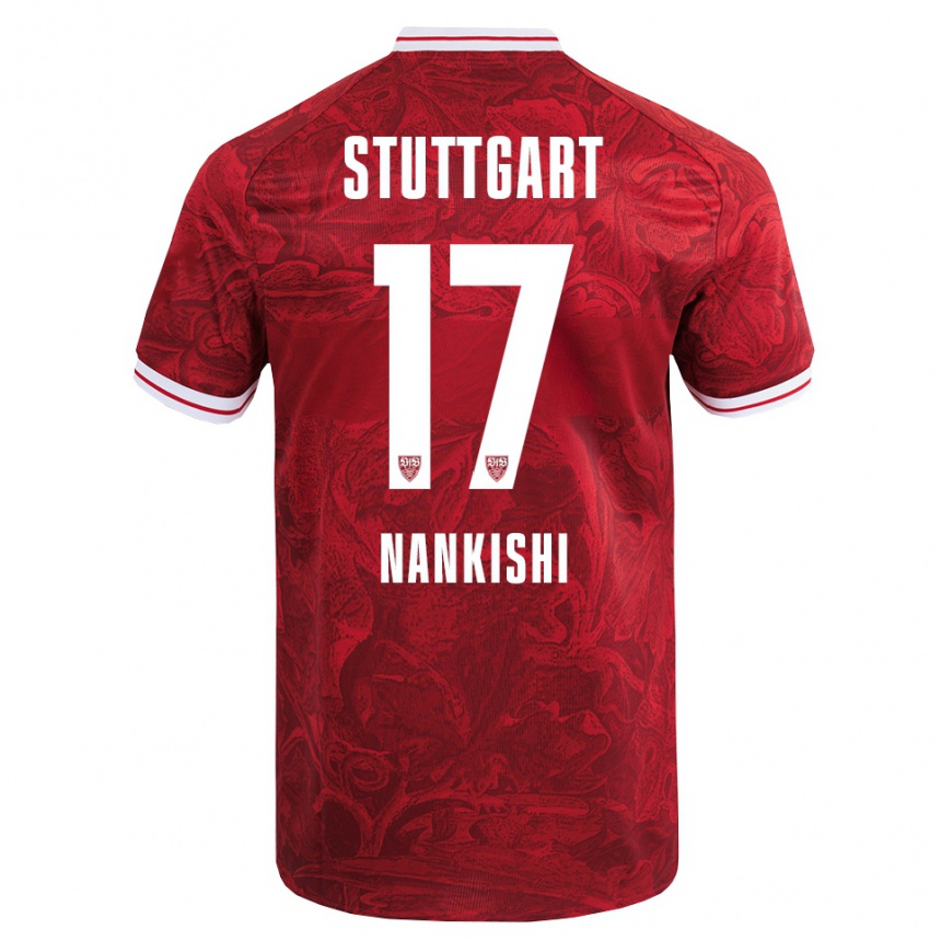 גברים כדורגל Abdenego Nankishi #17 אדום שחור הרחק ג'רזי 2025/26