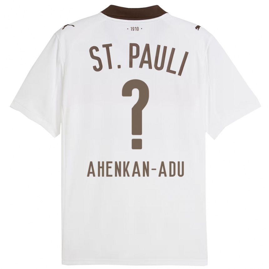 גברים כדורגל Calvin Ahenkan-Adu #0 לבן אדום הרחק ג'רזי 2025/26