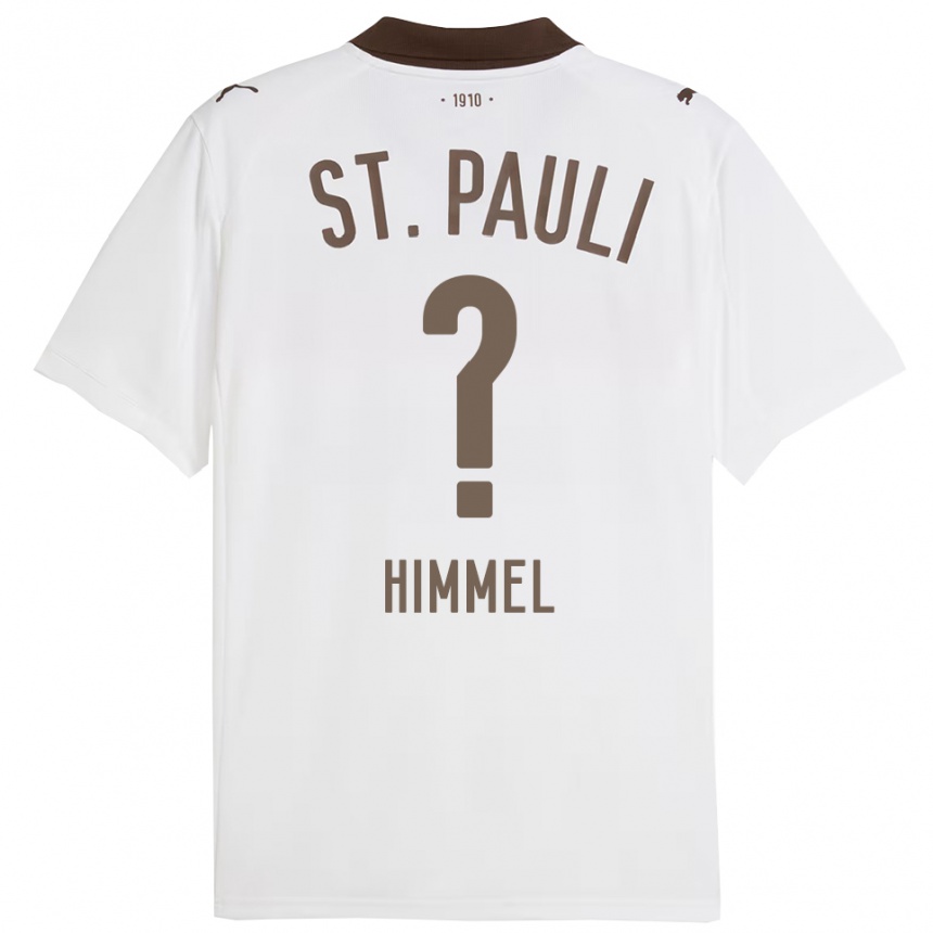 גברים כדורגל Christian Himmel #0 לבן אדום הרחק ג'רזי 2025/26