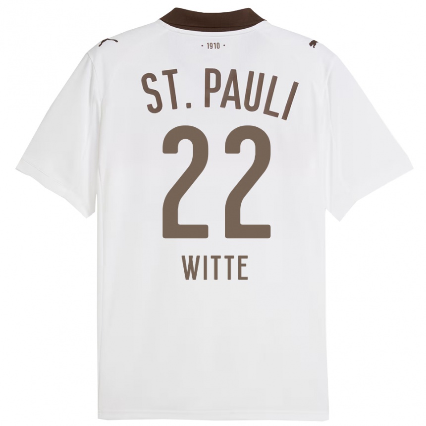 גברים כדורגל מלווין כריסטיאן ויטה #22 לבן אדום הרחק ג'רזי 2025/26