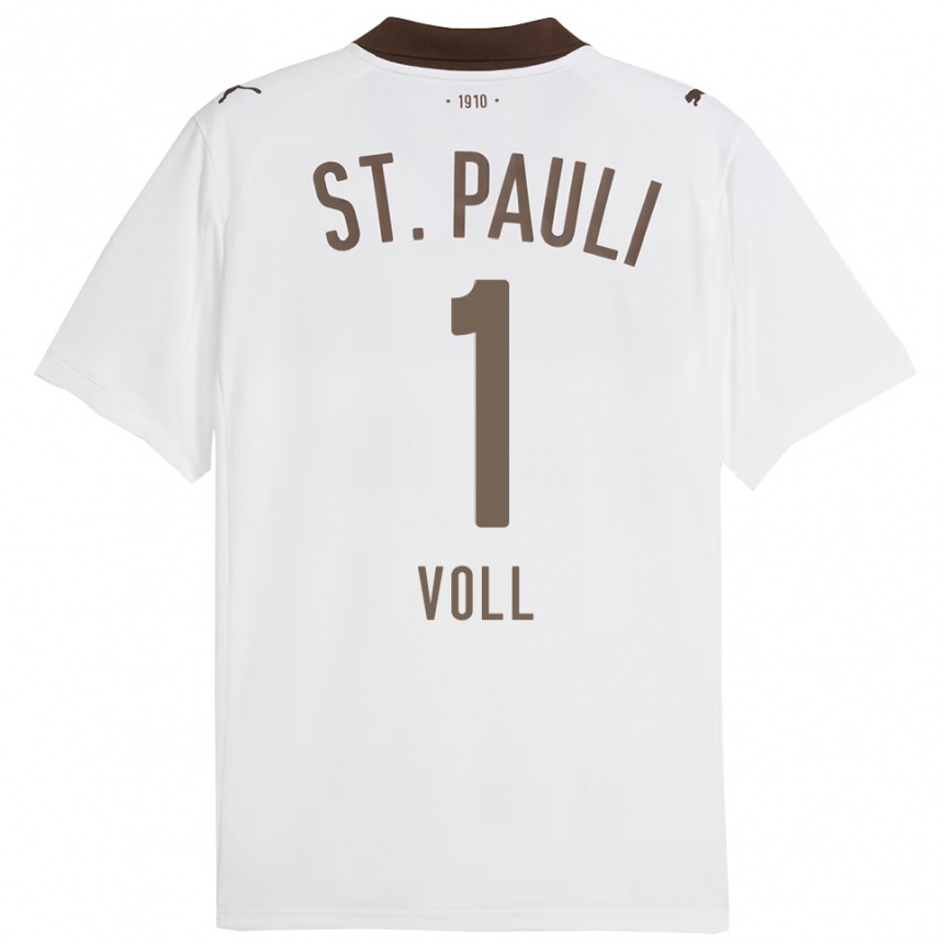 גברים כדורגל בן פול #1 לבן אדום הרחק ג'רזי 2025/26