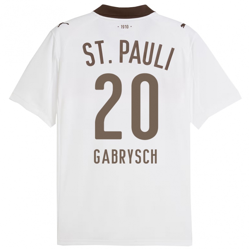 גברים כדורגל David Gabrysch #20 לבן אדום הרחק ג'רזי 2025/26