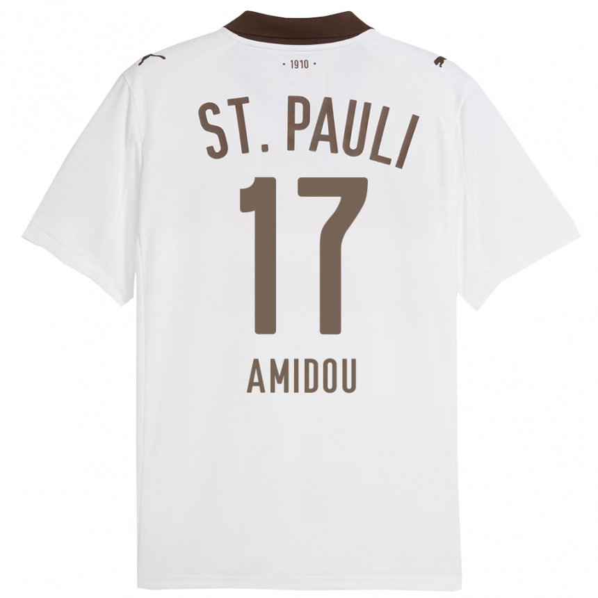 גברים כדורגל עמיר אמידו #17 לבן אדום הרחק ג'רזי 2025/26