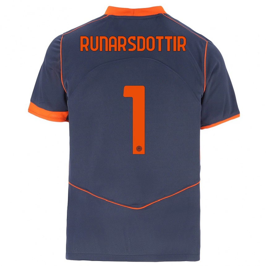 גברים כדורגל ססיליה ראן רונארסדוטיר #1 אפור כתום ג'רזי קיט שלישי 2025/26