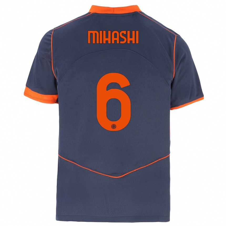 גברים כדורגל Mana Mihashi #6 אפור כתום ג'רזי קיט שלישי 2025/26