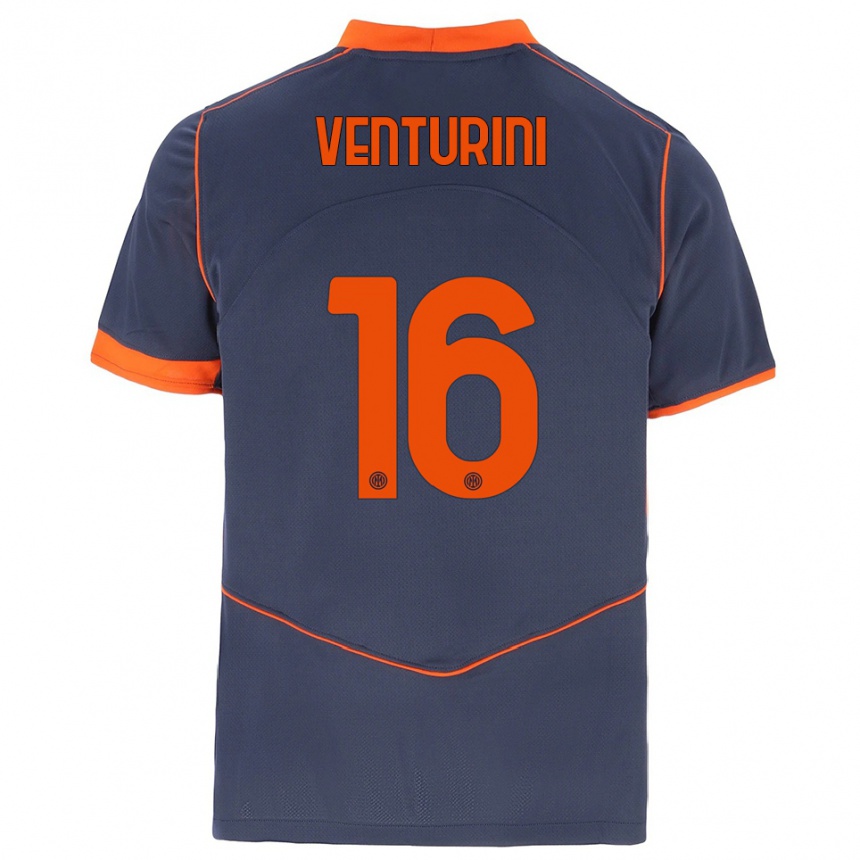 גברים כדורגל Matteo Venturini #16 אפור כתום ג'רזי קיט שלישי 2025/26