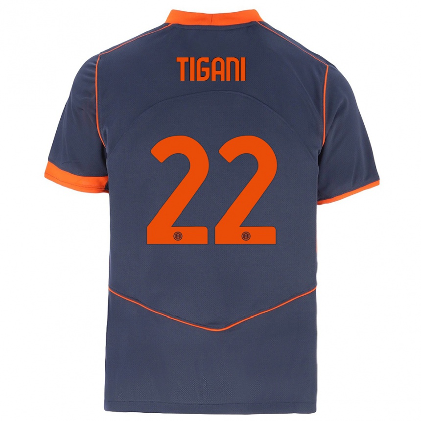 גברים כדורגל Edoardo Tigani #22 אפור כתום ג'רזי קיט שלישי 2025/26