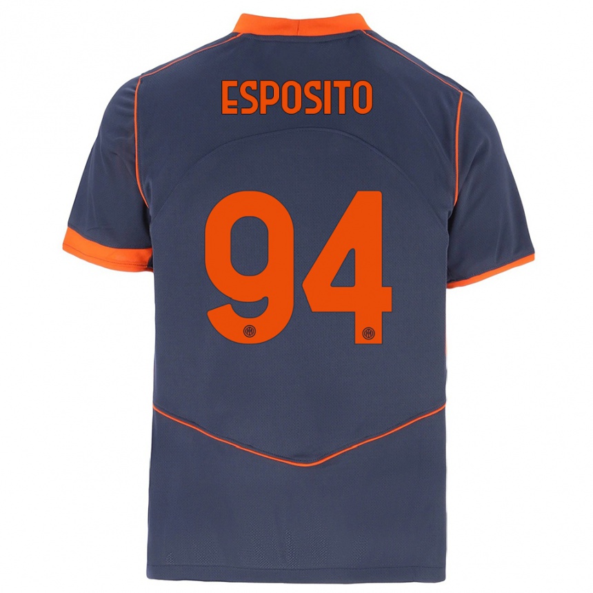 גברים כדורגל פרנצ'סקו פיוס אספוזיטו #94 אפור כתום ג'רזי קיט שלישי 2025/26