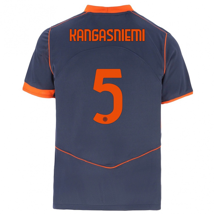 גברים כדורגל Ilari Kangasniemi #5 אפור כתום ג'רזי קיט שלישי 2025/26