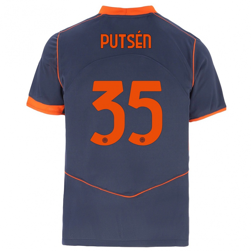 גברים כדורגל Dino Putsén #35 אפור כתום ג'רזי קיט שלישי 2025/26