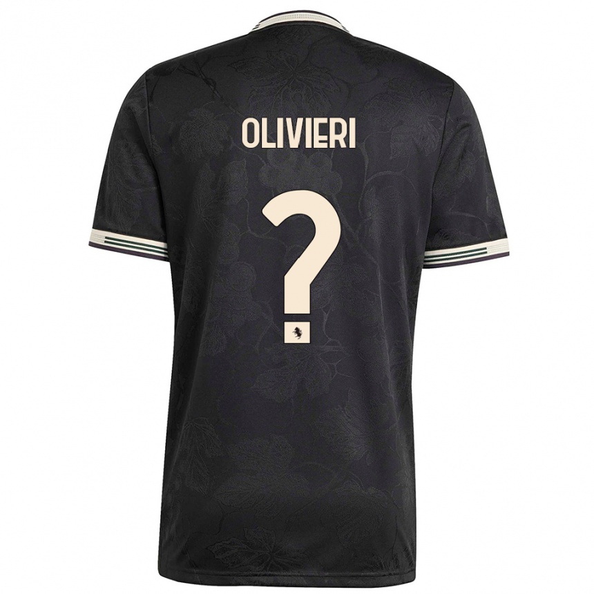 גברים כדורגל Marco Olivieri #0 שחור לבן ירוק ג'רזי קיט שלישי 2025/26